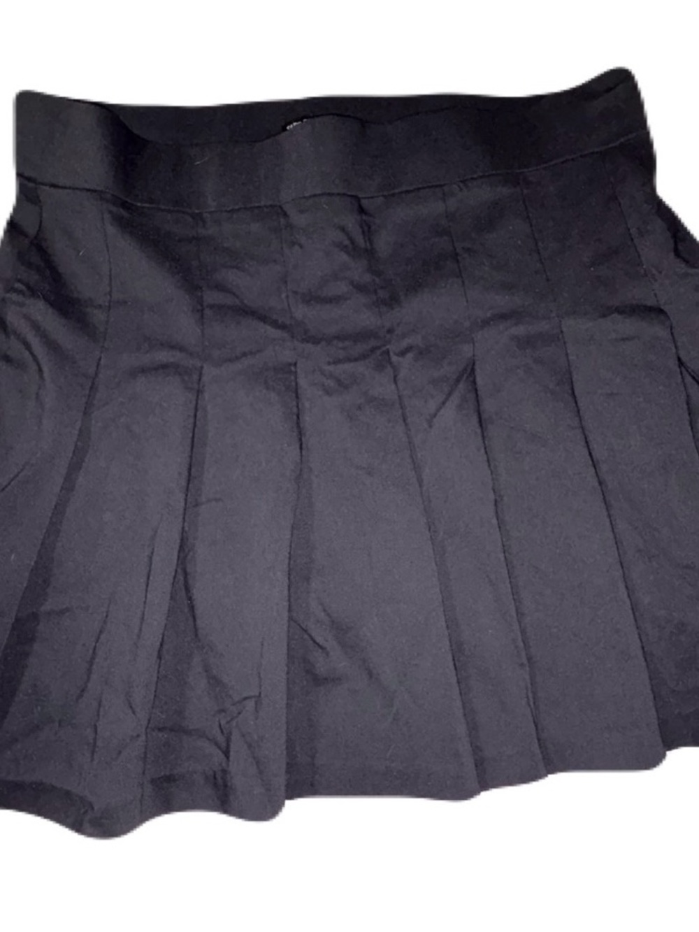 Women's Black Pleated Skater Skirt